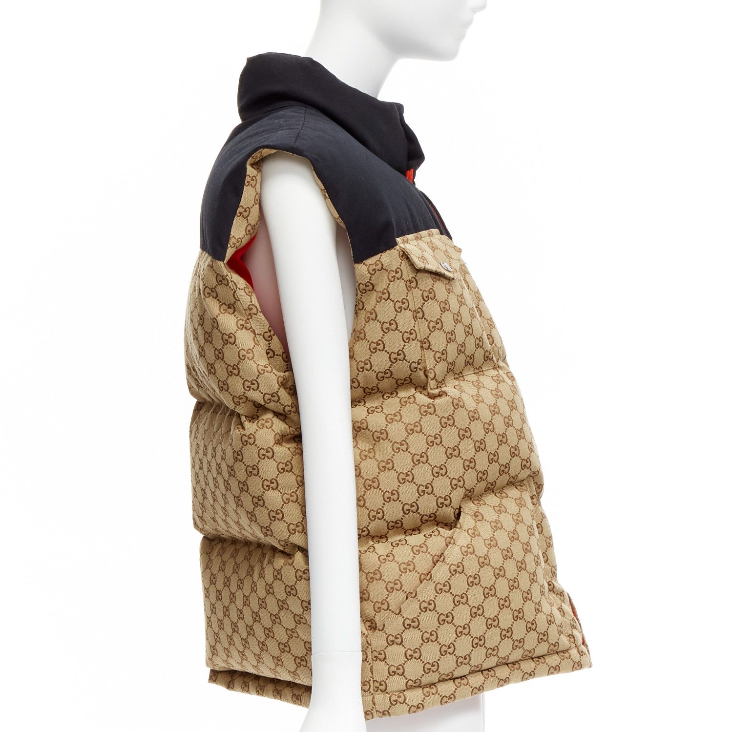 Gucci GUCCI THE NORTH FACE black beige big logo GG monogram padded vest jacket IT40 S Size S / US 4 / IT 40 - 5 Thumbnail