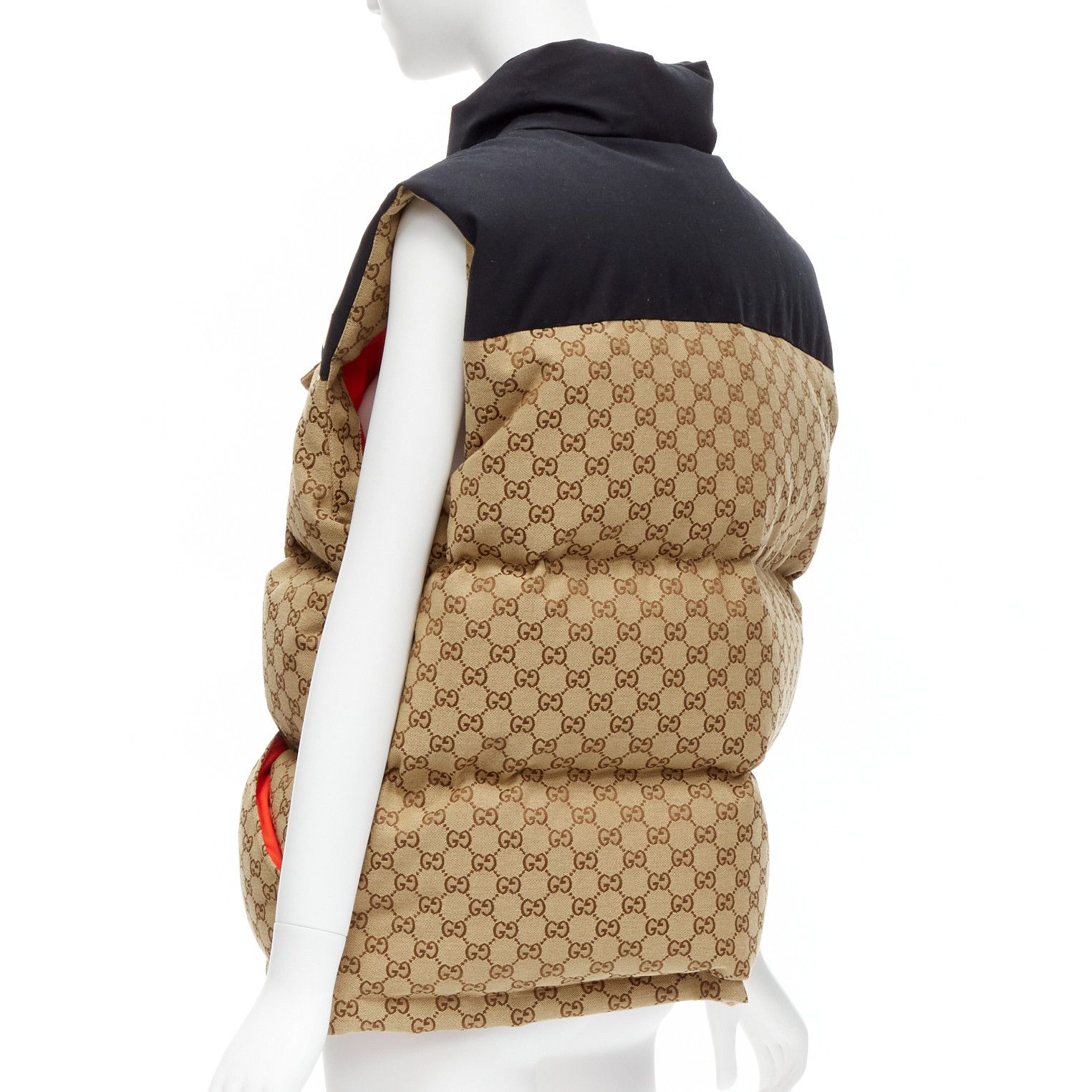 Gucci GUCCI THE NORTH FACE black beige big logo GG monogram padded vest jacket IT40 S Size S / US 4 / IT 40 - 7 Thumbnail