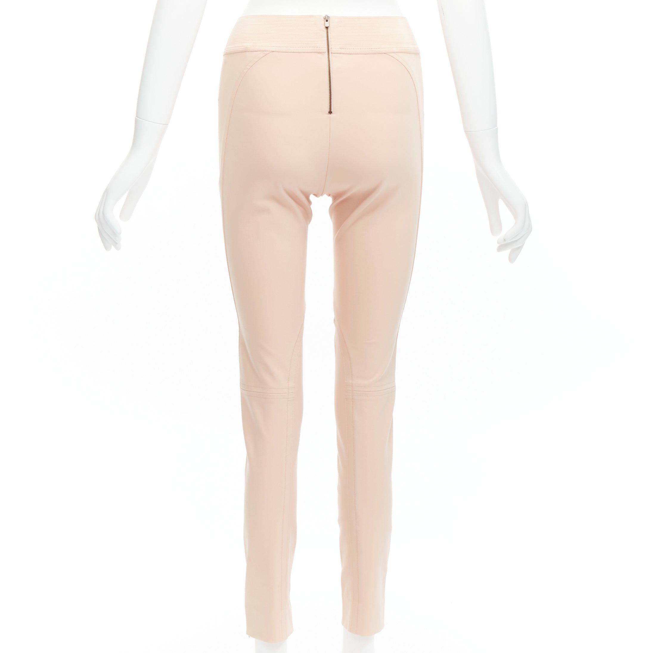 Stella McCartney STELLA MCCARTNEY nude elasticated waistband motocycle legging pants IT38 XS Size 26" / US 2 / IT 38 - 5 Thumbnail