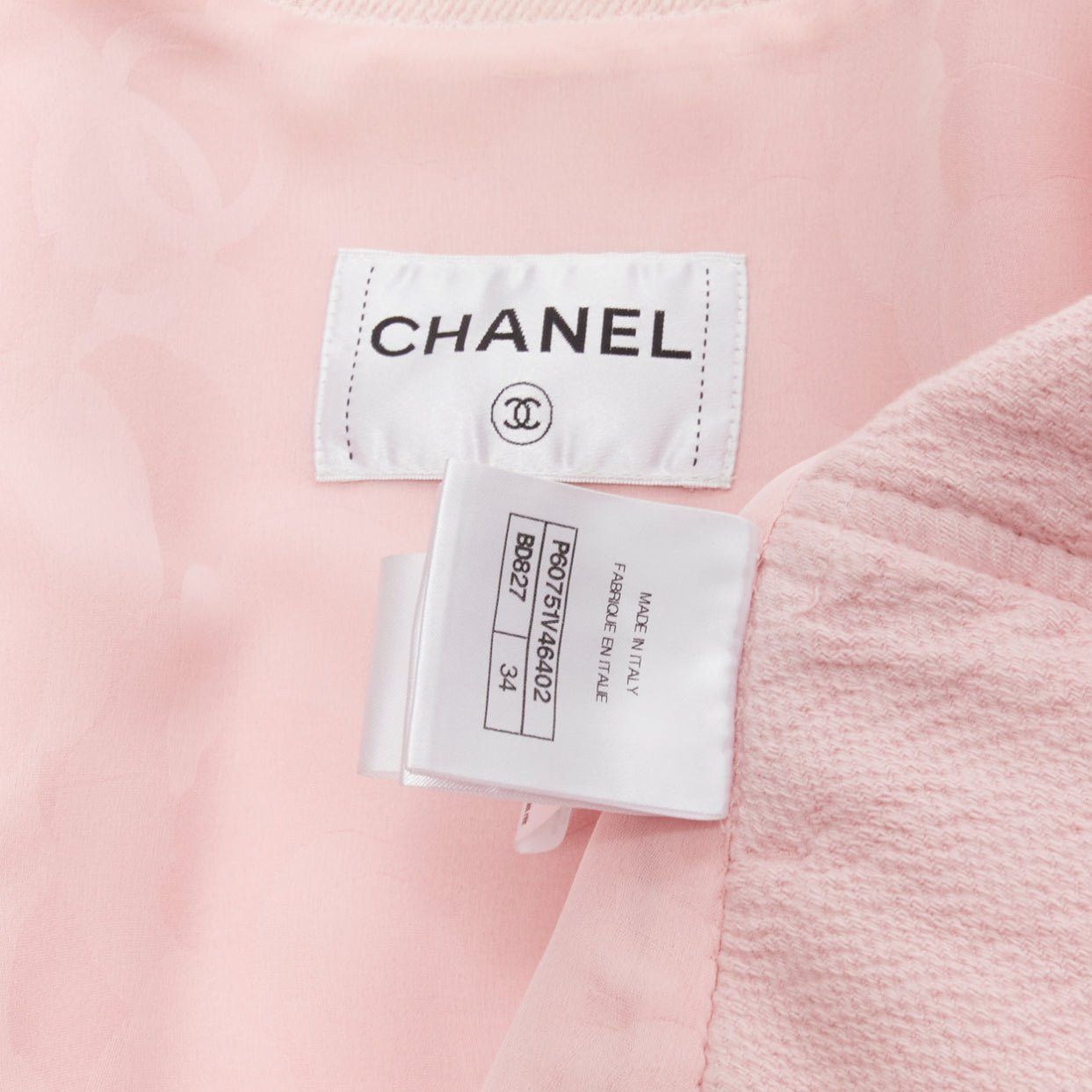Chanel CHANEL 2019 pink cotton 4 pockets CC buttons collarless oversized trucker jacket FR34 XS Size XS / US 0-2 / IT 36-38 - 9 Thumbnail