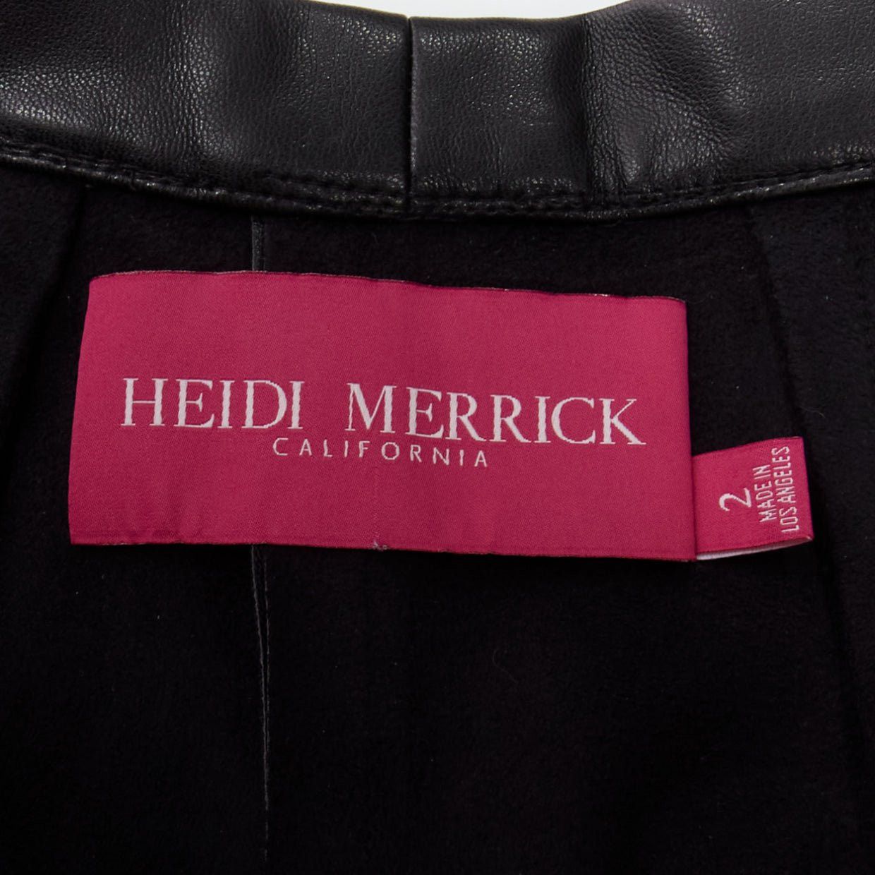 Other HEIDI MERRICK black genuine leather pleated front high waist cropped culotte pants US2 S Size 27" / US 4 / IT 40 - 8 Thumbnail