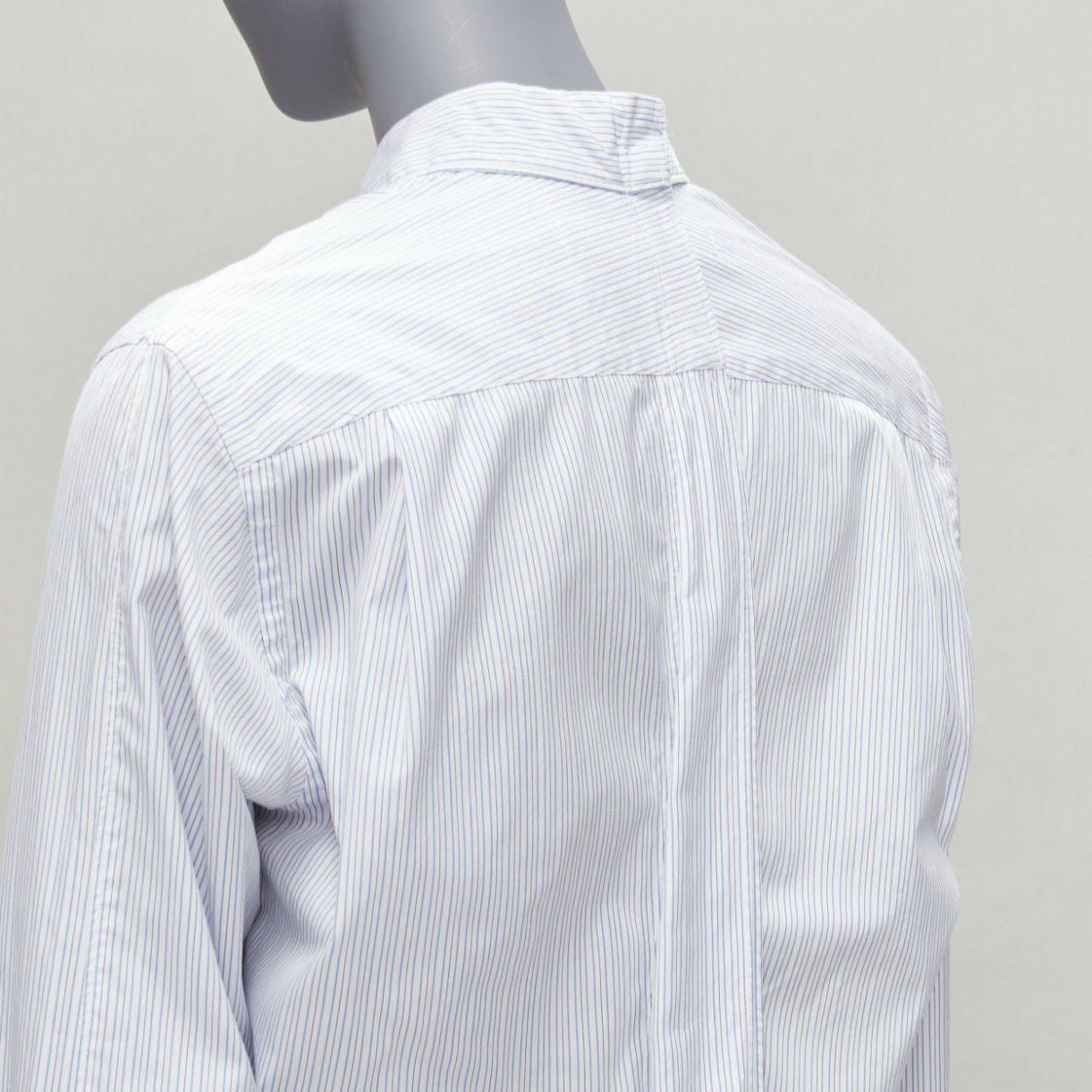 Junya Watanabe JUNYA WATANABE 2016 blue white pinstripe split back tunic shirt XS Size XS / US 0-2 / IT 36-38 - 8 Thumbnail