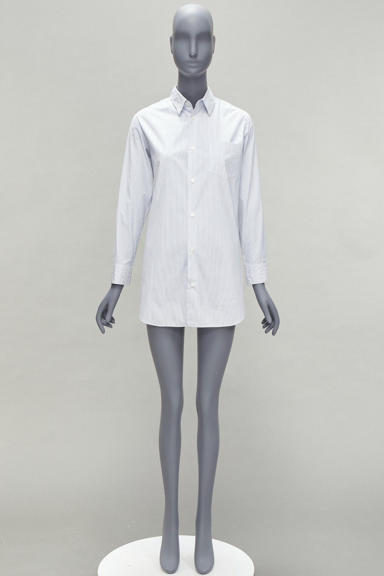 Junya Watanabe JUNYA WATANABE 2016 blue white pinstripe split back tunic shirt XS Size XS / US 0-2 / IT 36-38 - 10 Thumbnail