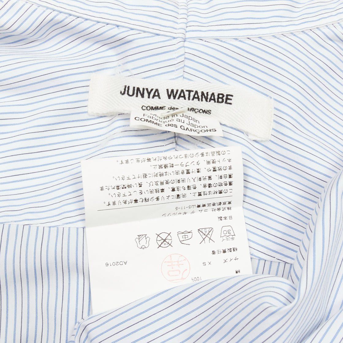 Junya Watanabe JUNYA WATANABE 2016 blue white pinstripe split back tunic shirt XS Size XS / US 0-2 / IT 36-38 - 9 Thumbnail