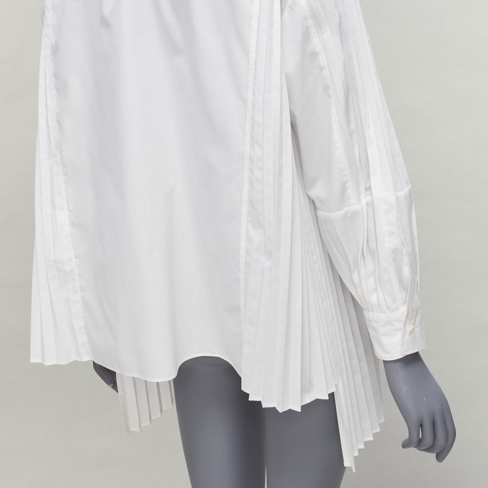 Junya Watanabe JUNYA WATANABE 2018 white accordion pleat side tunic shirt XS Size S / US 4 / IT 40 - 7 Thumbnail