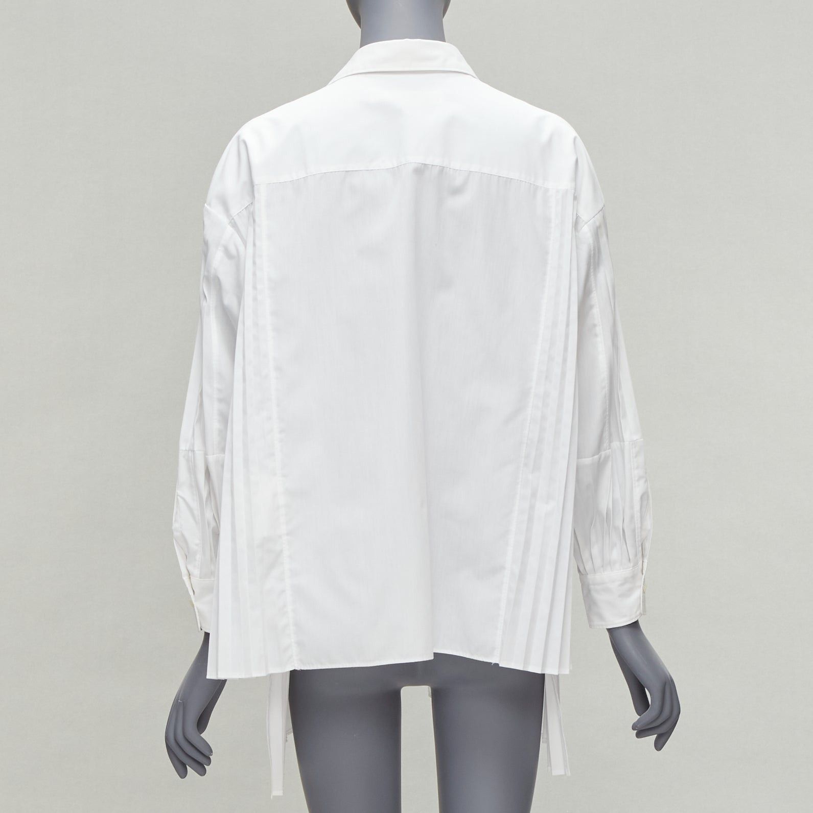 Junya Watanabe JUNYA WATANABE 2018 white accordion pleat side tunic shirt XS Size S / US 4 / IT 40 - 5 Thumbnail