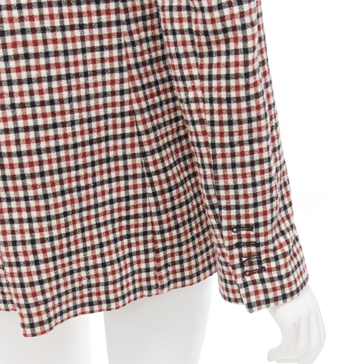 KHAITE KHAITE Vera red black checked virgin wool single button blazer US0 XS Size XS / US 0-2 / IT 36-38 - 8 Thumbnail