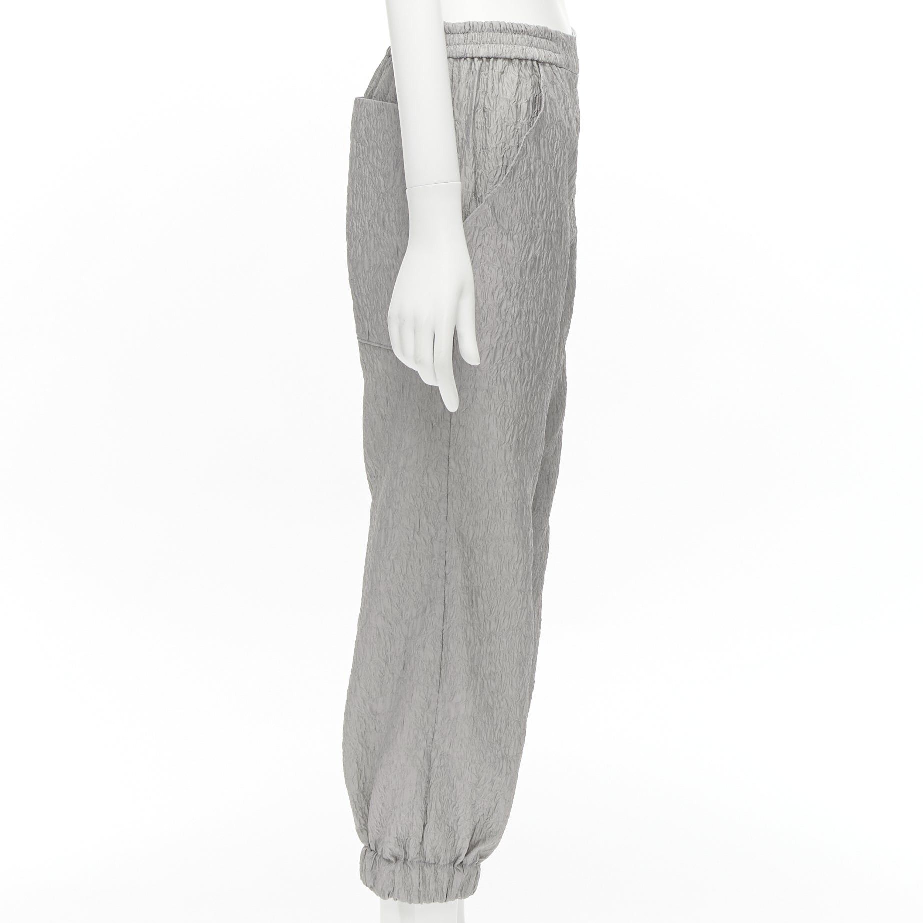 Cecilie Bahnsen CECILIE BAHNSEN Jackson grey matelasse cloque cargo track pants UK6 XS Size 26" / US 2 / IT 38 - 4 Thumbnail