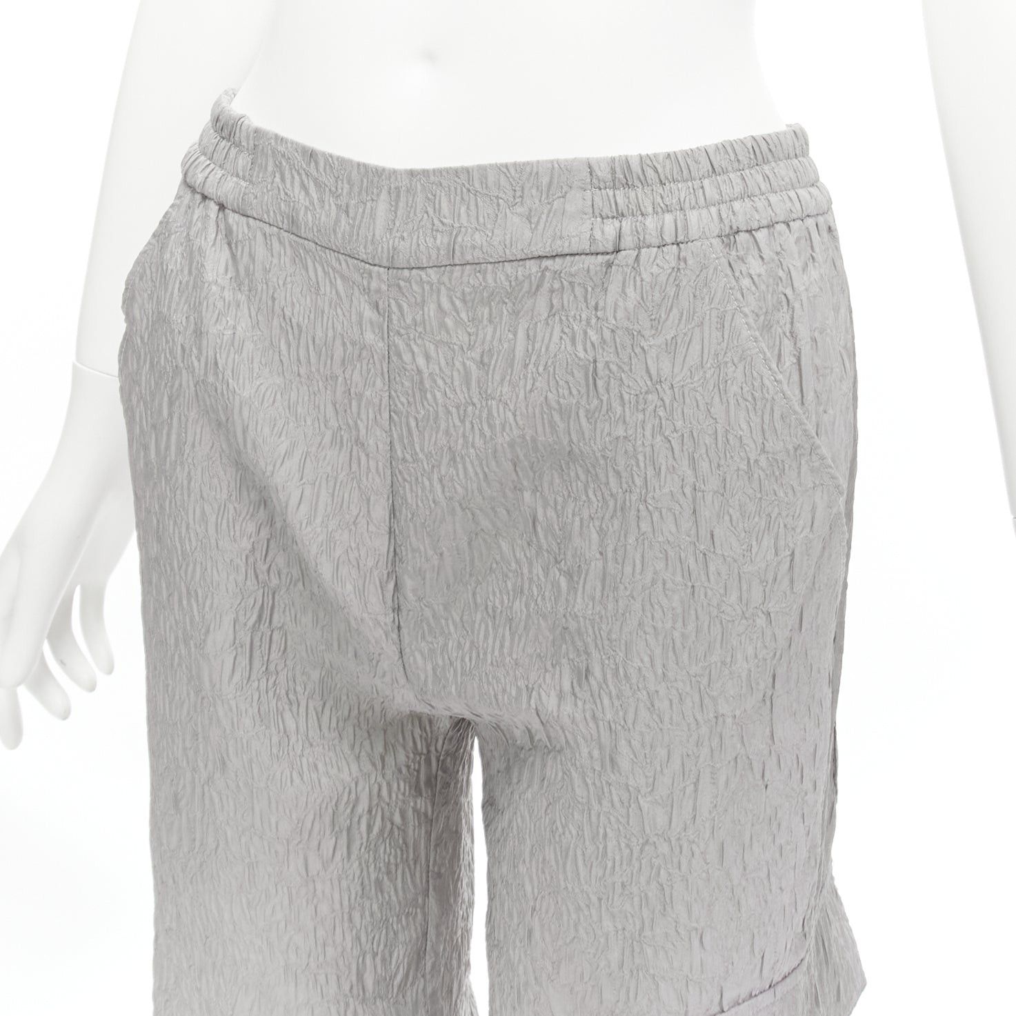 Cecilie Bahnsen CECILIE BAHNSEN Jackson grey matelasse cloque cargo track pants UK6 XS Size 26" / US 2 / IT 38 - 7 Thumbnail