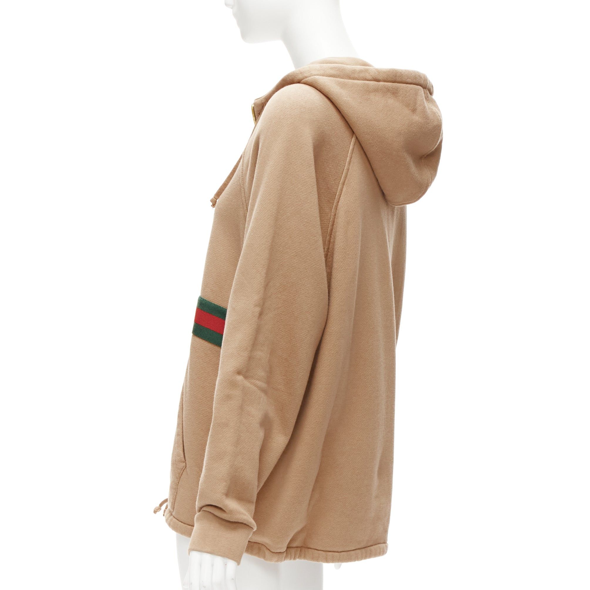 Gucci GUCCI Alessandro Michele beige cotton half zip vintage logo pullover XS Size S / US 4 / IT 40 - 6 Thumbnail