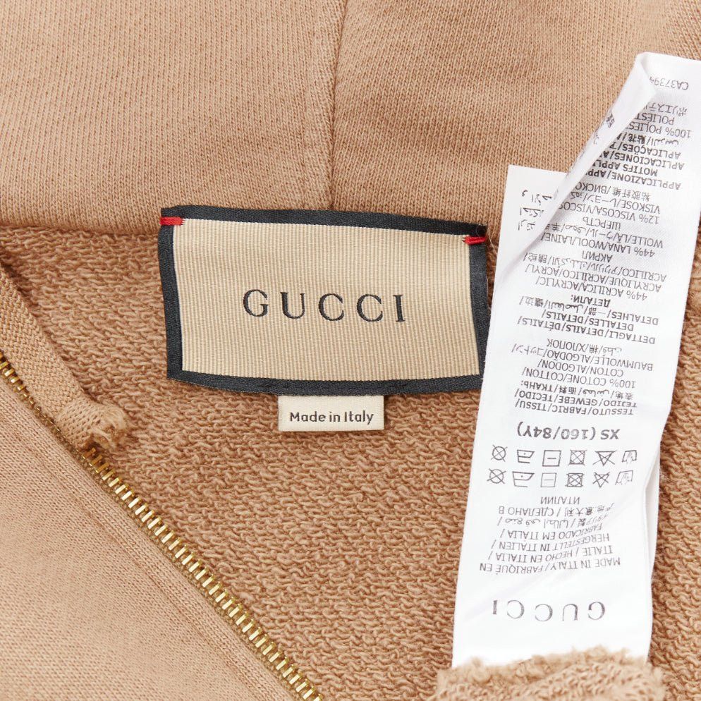 Gucci GUCCI Alessandro Michele beige cotton half zip vintage logo pullover XS Size S / US 4 / IT 40 - 8 Thumbnail