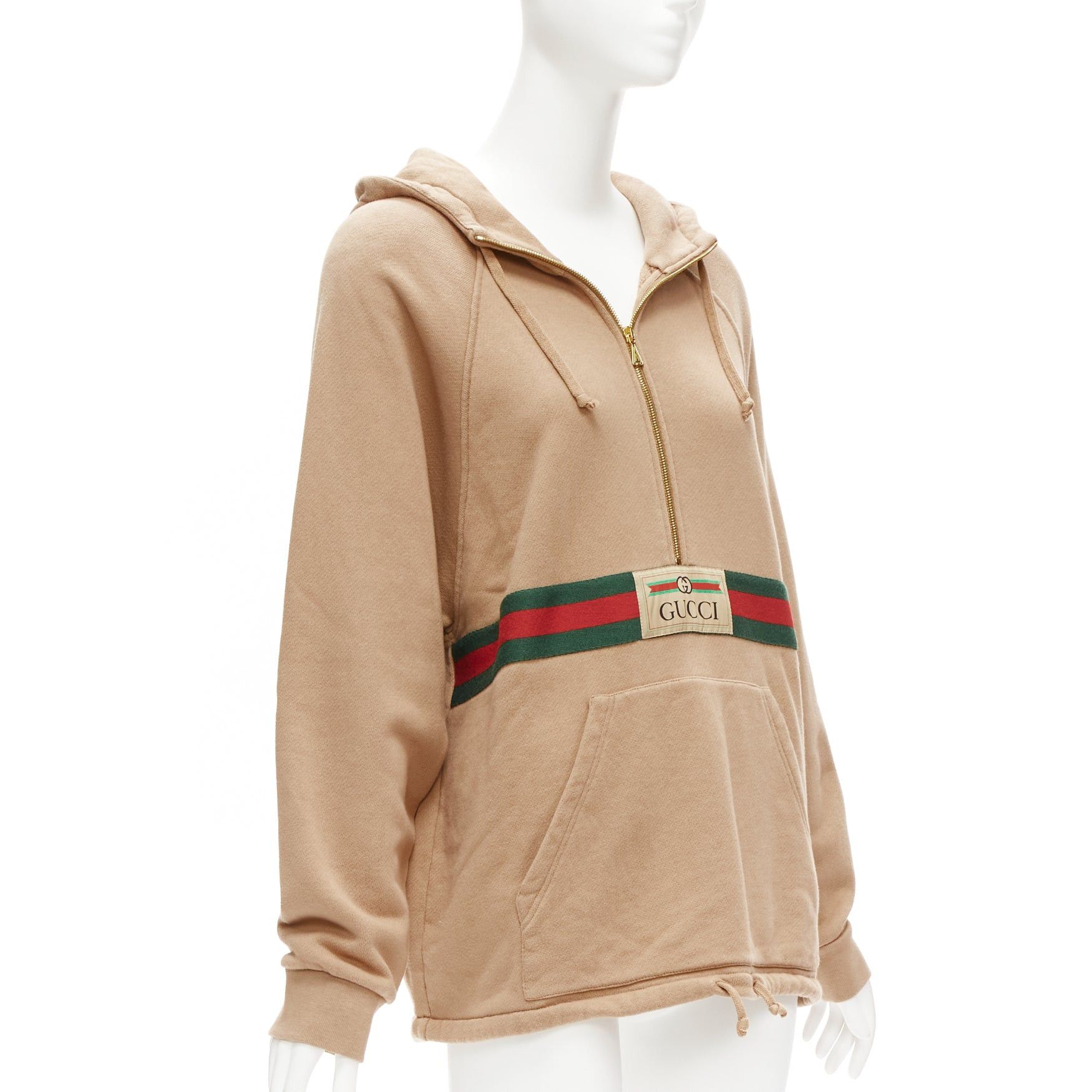 Gucci GUCCI Alessandro Michele beige cotton half zip vintage logo pullover XS Size S / US 4 / IT 40 - 3 Thumbnail