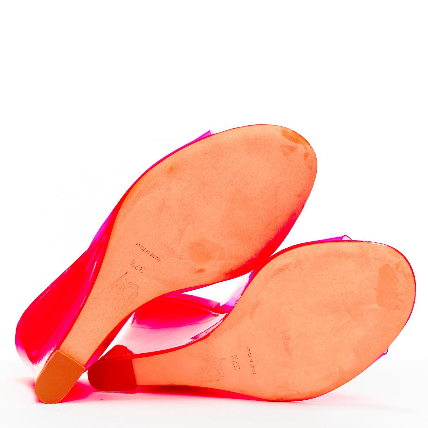 Other BETTINA VERMILLON Emili Sindlev Britney hot pink PVC wedge mules EU37.5 Size US 7.5 / IT 37.5 - 11 Thumbnail
