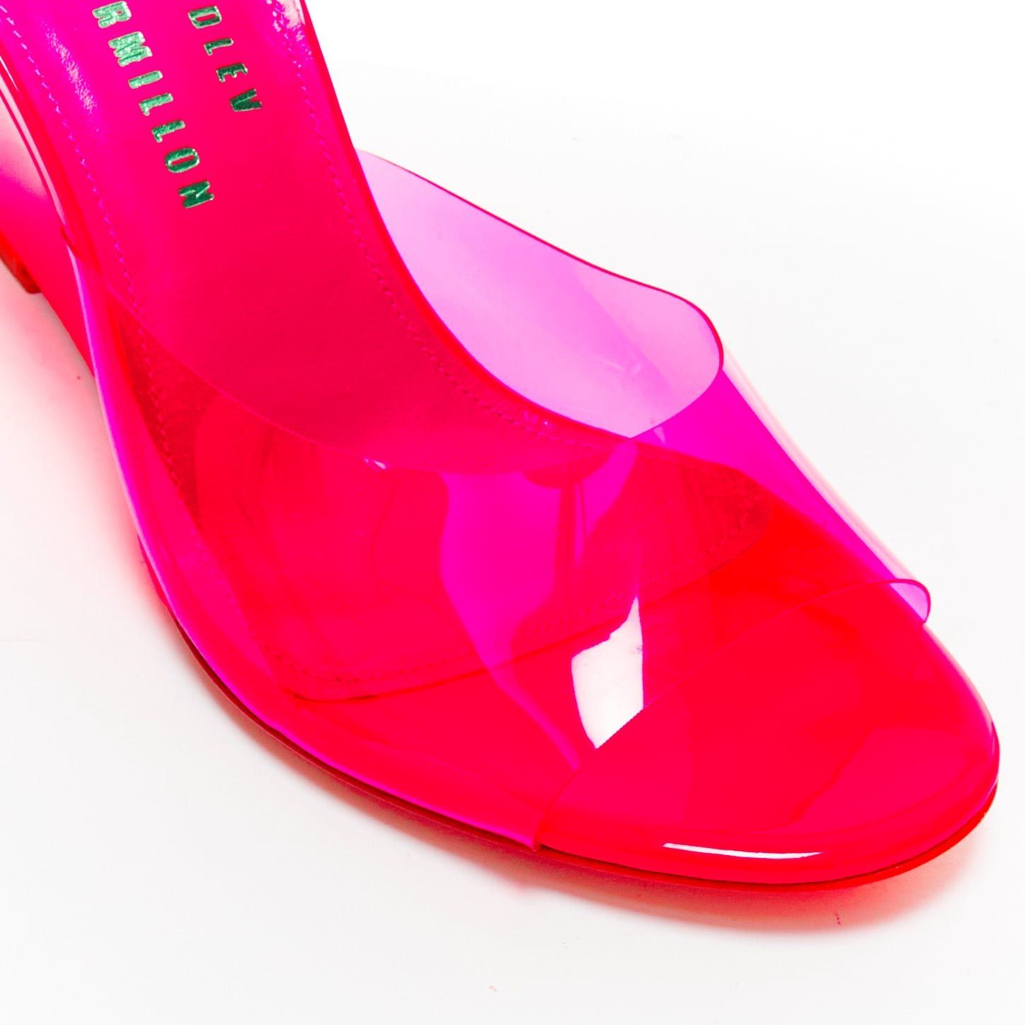 Other BETTINA VERMILLON Emili Sindlev Britney hot pink PVC wedge mules EU37.5 Size US 7.5 / IT 37.5 - 7 Thumbnail