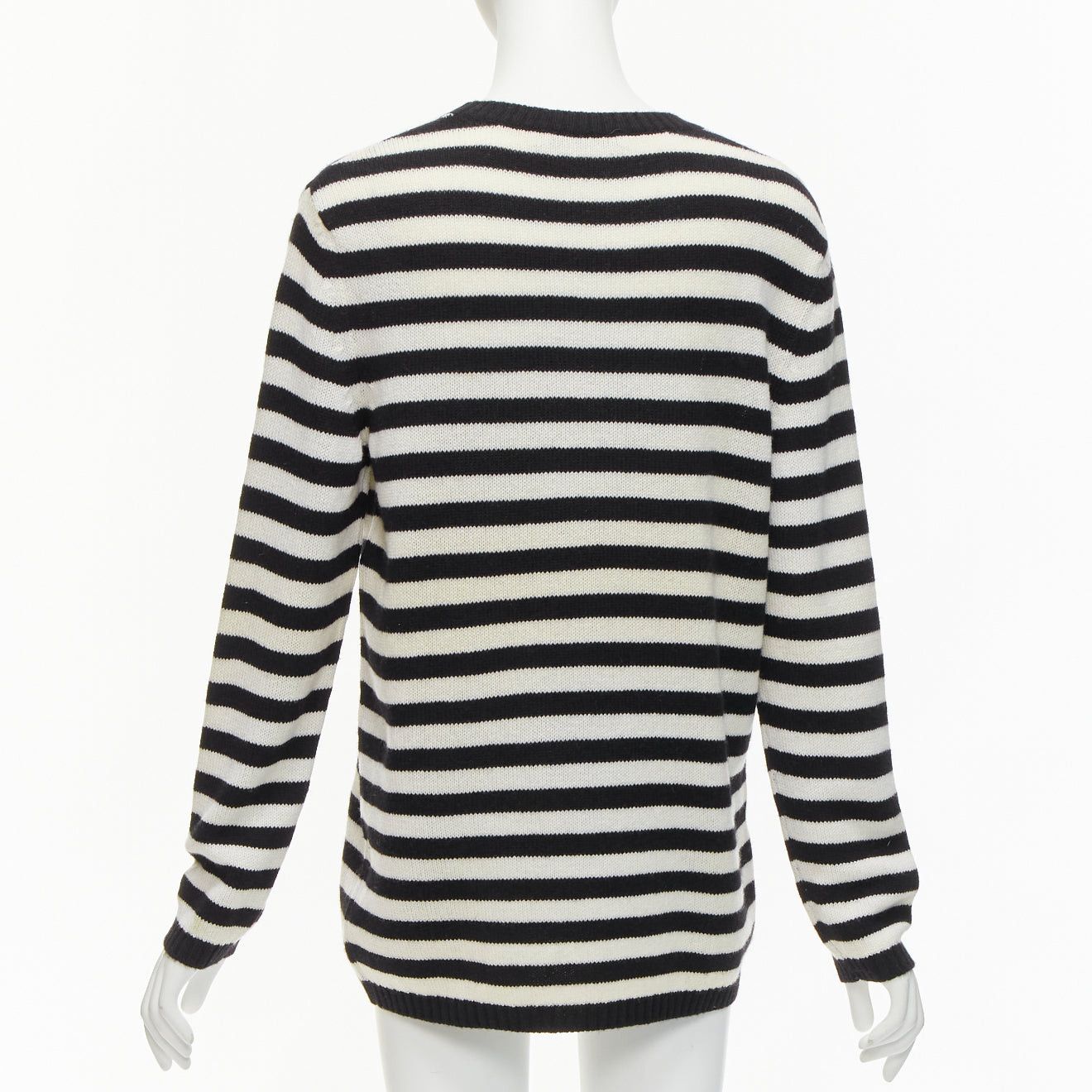 Dior DIOR 2023 Runway 100% cashmere black white green dinosaur sweater FR38 M Size M / US 6-8 / IT 42-44 - 5 Thumbnail