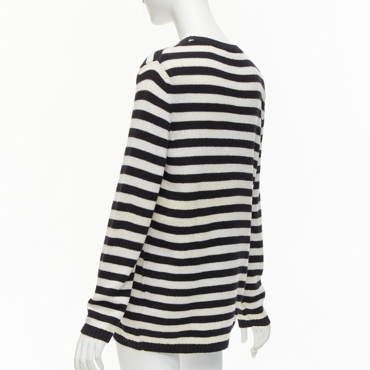 Dior DIOR 2023 Runway 100% cashmere black white green dinosaur sweater FR38 M Size M / US 6-8 / IT 42-44 - 6 Thumbnail