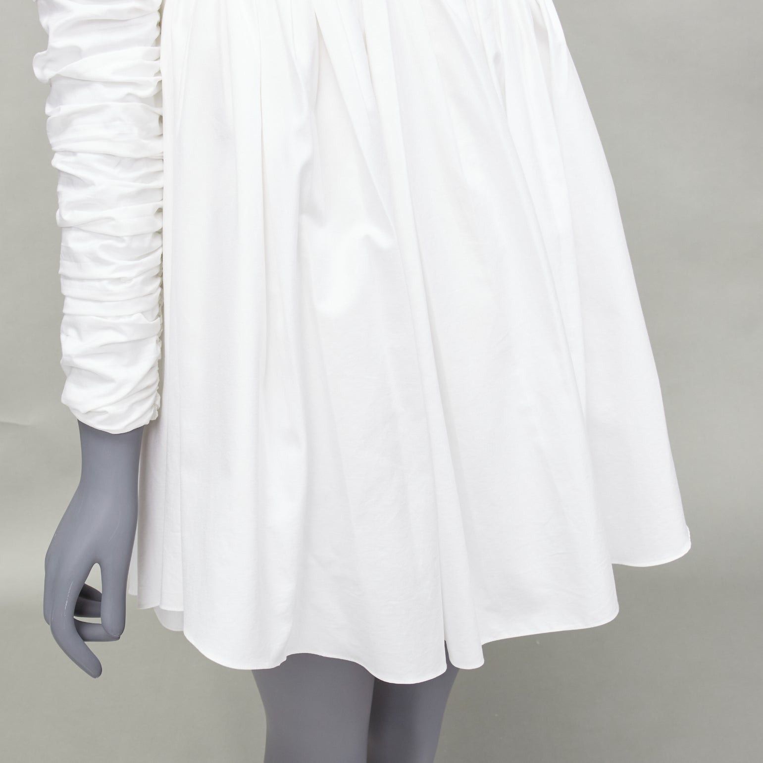 KHAITE KHAITE Sueanne white ruched sleeve sweetheart empire corseted mini dress US2 S Size S / US 4 / IT 40 - 7 Thumbnail