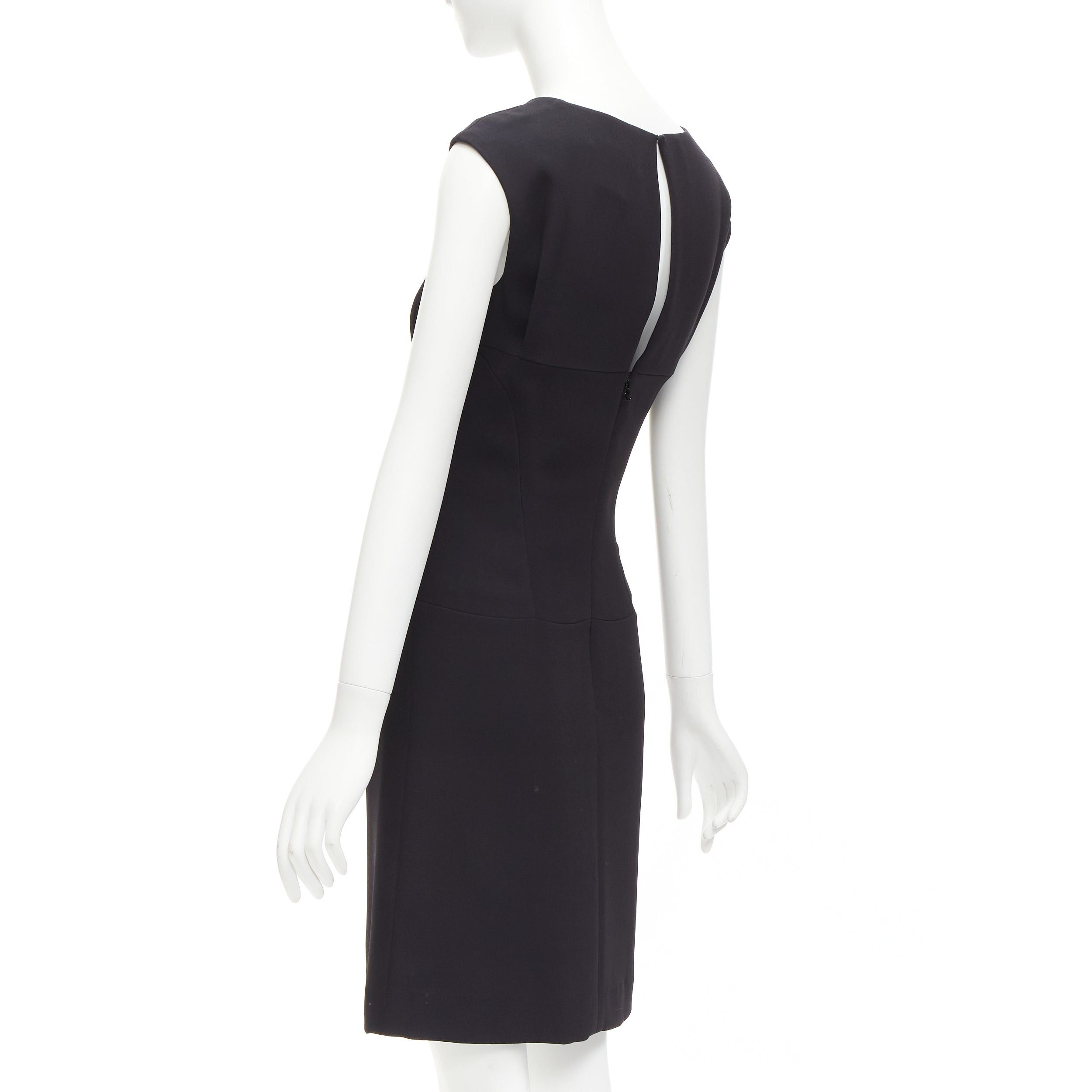 Chanel CHANEL 08P black 100% silk ruched front boned waist shift dress FR34 XS Size XS / US 0-2 / IT 36-38 - 6 Thumbnail