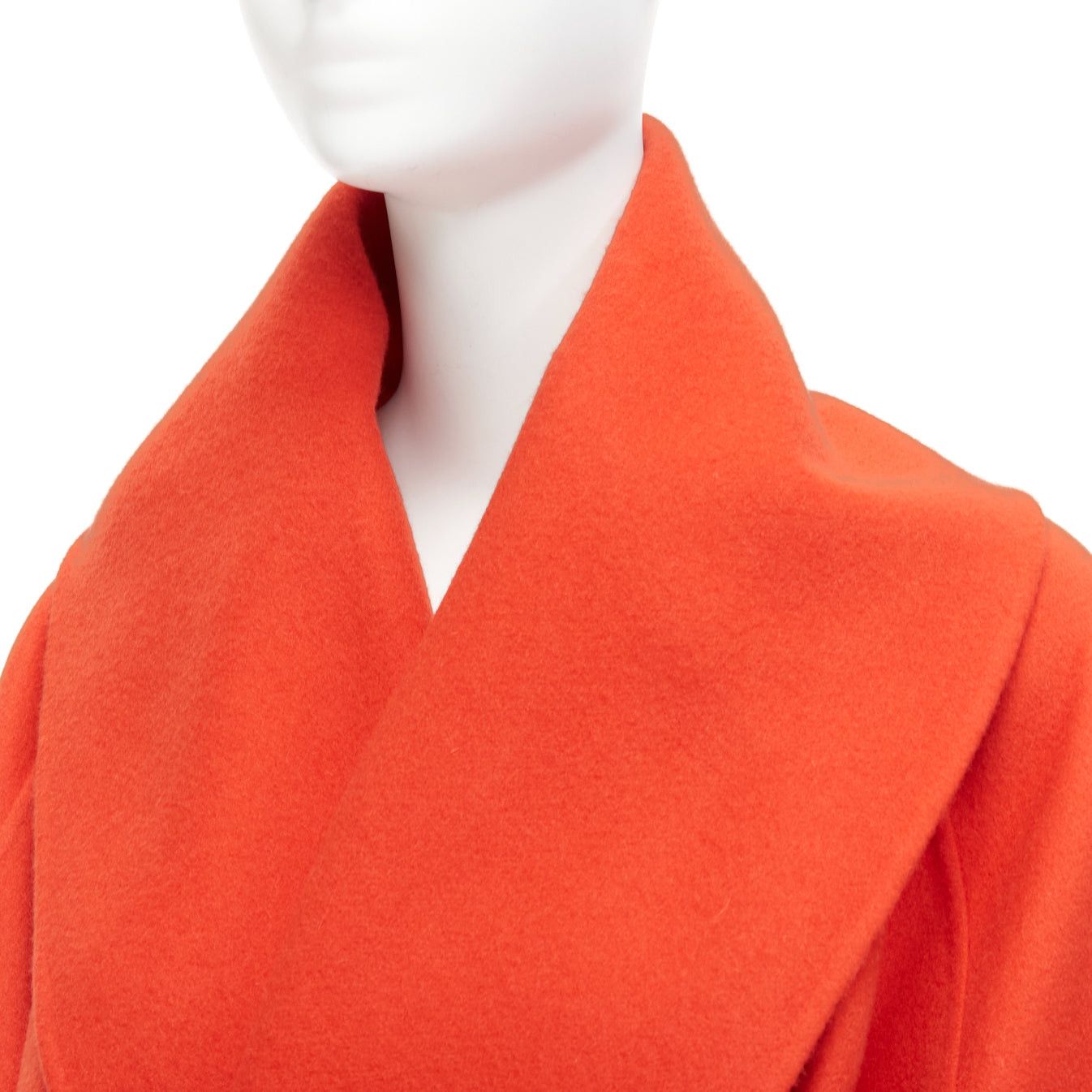 Bottega Veneta BOTTEGA VENETA red 100% double face cashmere shawl collar belted coat IT38 XS Size XS / US 0-2 / IT 36-38 - 8 Thumbnail