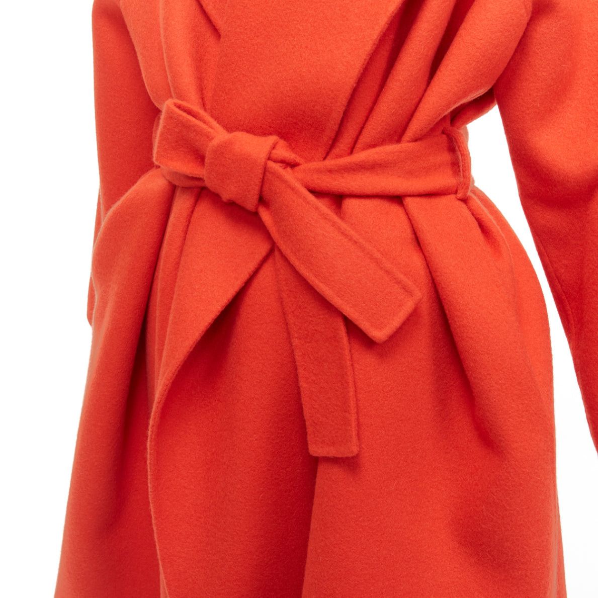Bottega Veneta BOTTEGA VENETA red 100% double face cashmere shawl collar belted coat IT38 XS Size XS / US 0-2 / IT 36-38 - 2 Thumbnail