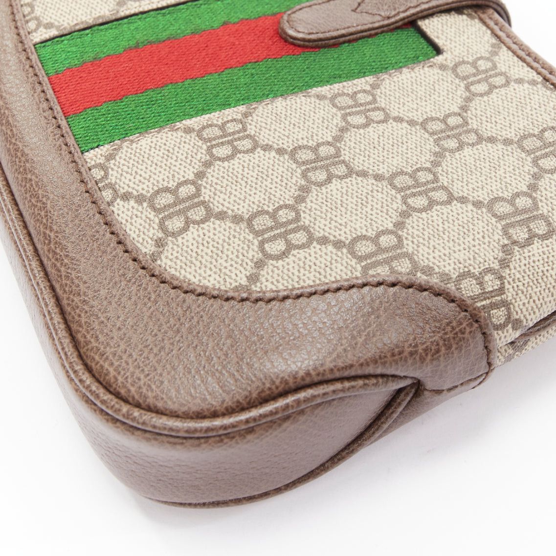 Balenciaga BALENCIAGA GUCCI 2021 Hacker Jackie BB monogram web mini hobo bag Size ONE SIZE - 8 Thumbnail