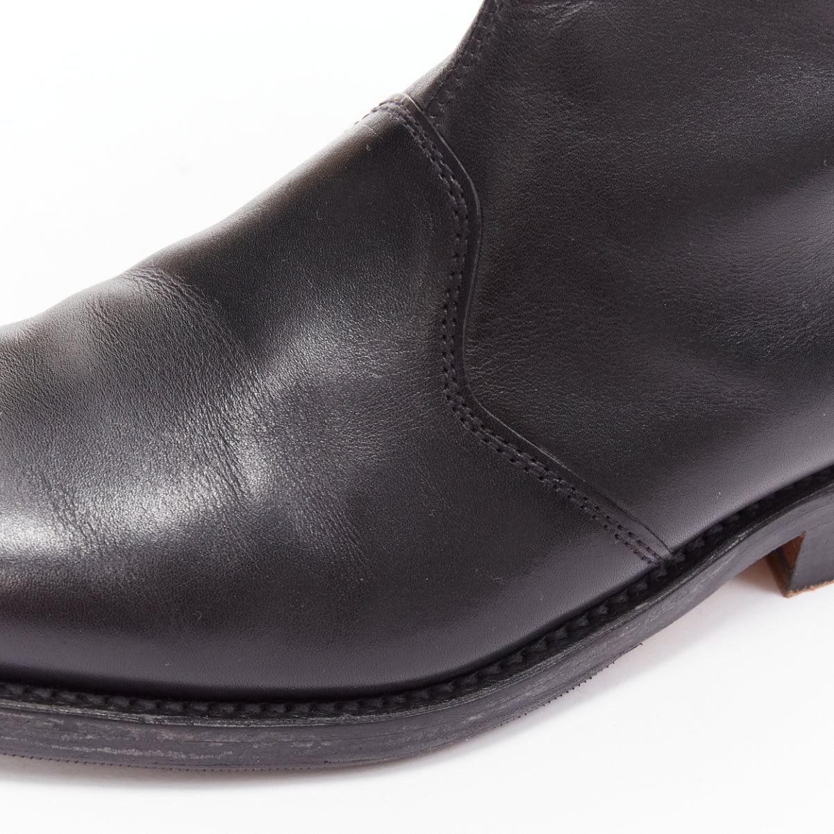 Thom Browne THOM BROWNE black leather red blue tab minimal zip ankle boots EU38 Size US 8 / IT 38 - 7 Thumbnail