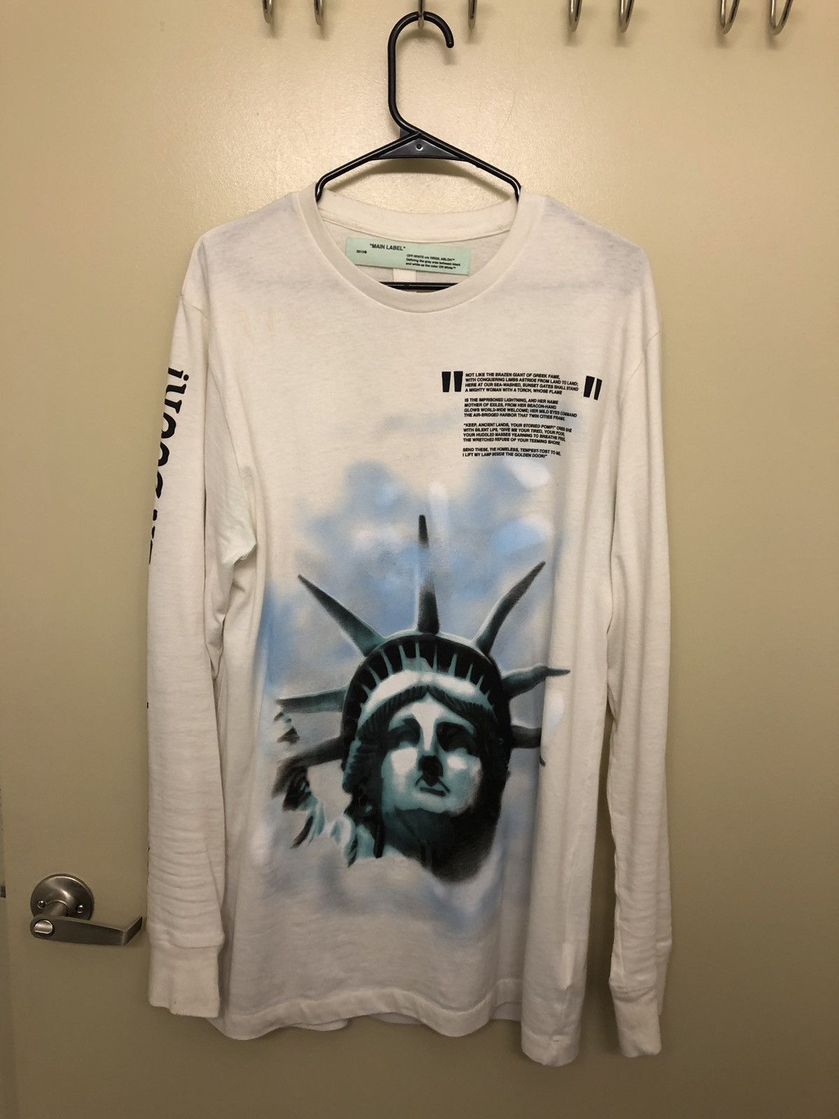 Off White Offwhite Statue Of Liberty Longsleeved T shirt Grailed