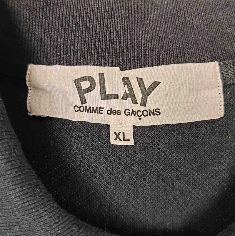 Comme des Garcons COMME des GARÇONS Black Cotton Men's Polo Shirt 0089 Size US XL / EU 56 / 4 - 3 Thumbnail
