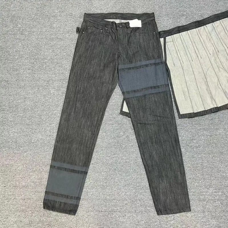 Comme des Garcons COMME des GARÇONS Gray Denim Logo Casual Pants 0089 Size US 27 - 3 Thumbnail