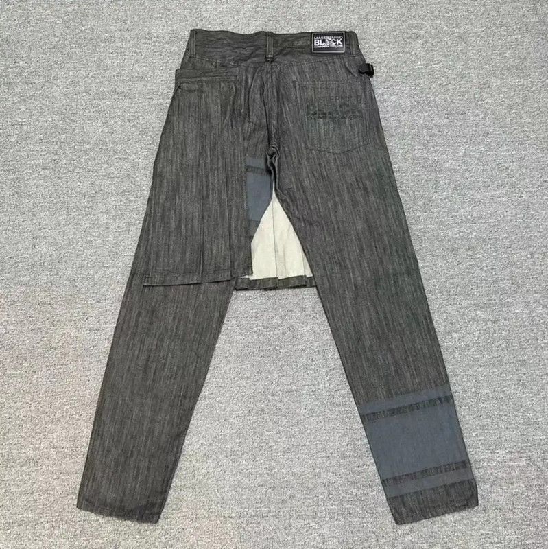 Comme des Garcons COMME des GARÇONS Gray Denim Logo Casual Pants 0089 Size US 27 - 2 Thumbnail