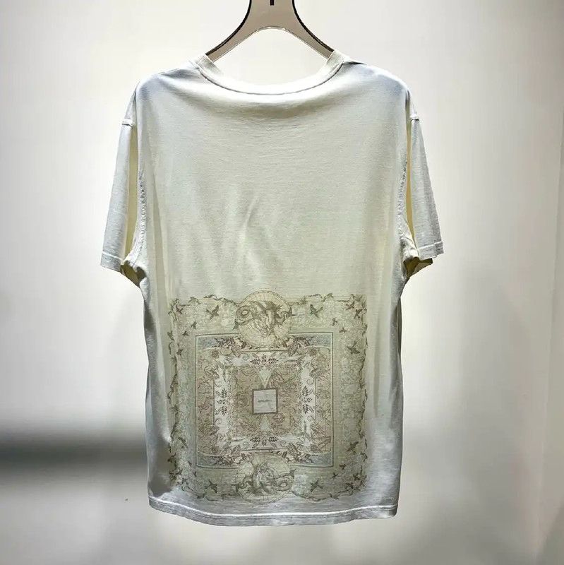 Givenchy Givenchy Studio Homme White Cotton T-Shirt 0089 Size US XL / EU 56 / 4 - 2 Thumbnail