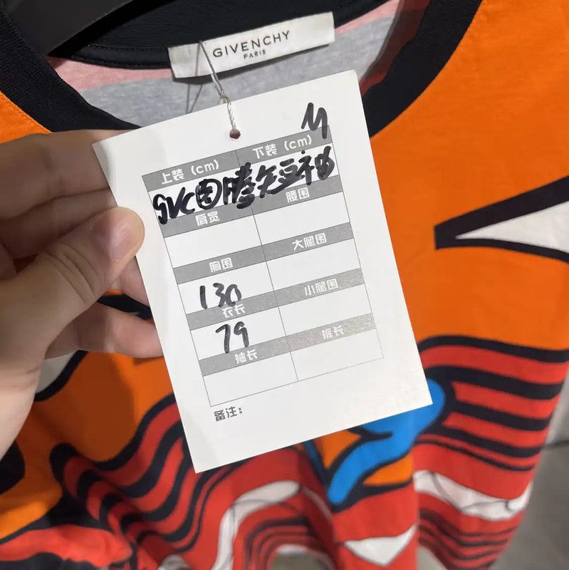 Givenchy Givenchy Orange Cotton Graphic Tee for Men 0089 Size US M / EU 48-50 / 2 - 6 Thumbnail