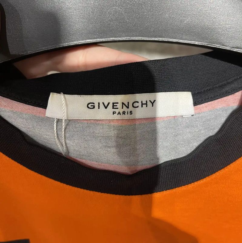 Givenchy Givenchy Orange Cotton Graphic Tee for Men 0089 Size US M / EU 48-50 / 2 - 5 Thumbnail