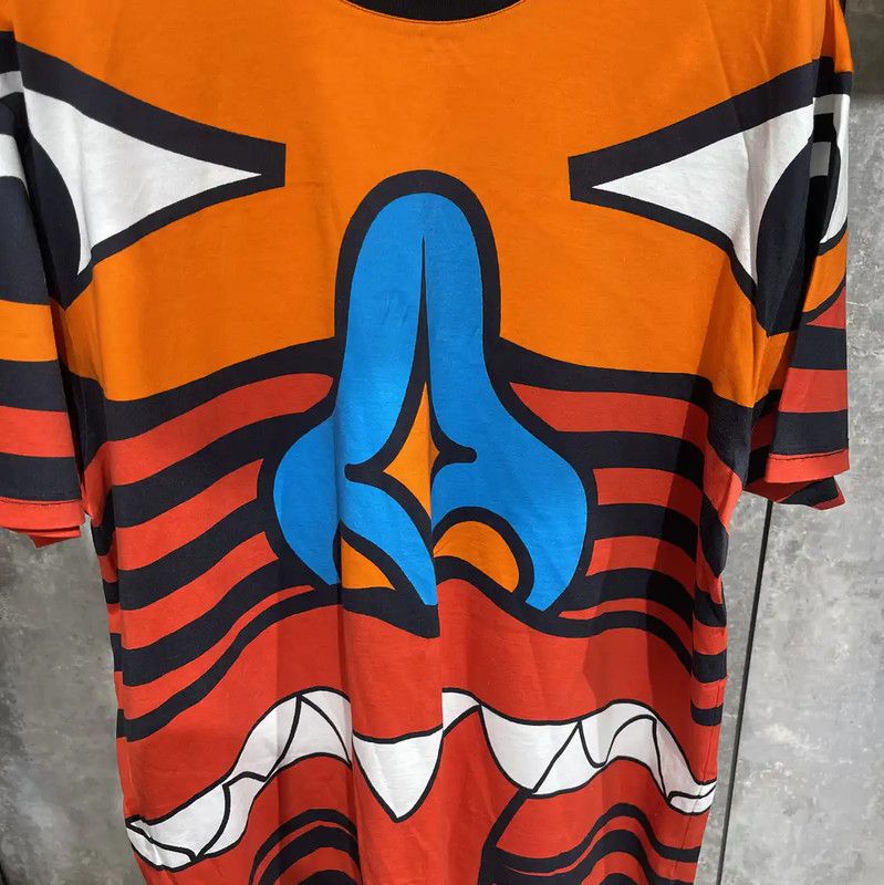 Givenchy Givenchy Orange Cotton Graphic Tee for Men 0089 Size US M / EU 48-50 / 2 - 3 Thumbnail