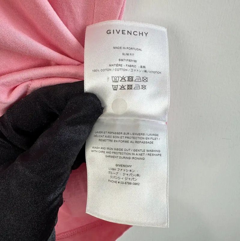 Givenchy Givenchy Pink Cotton Men's T-Shirt 0089 Size US S / EU 44-46 / 1 - 6 Thumbnail
