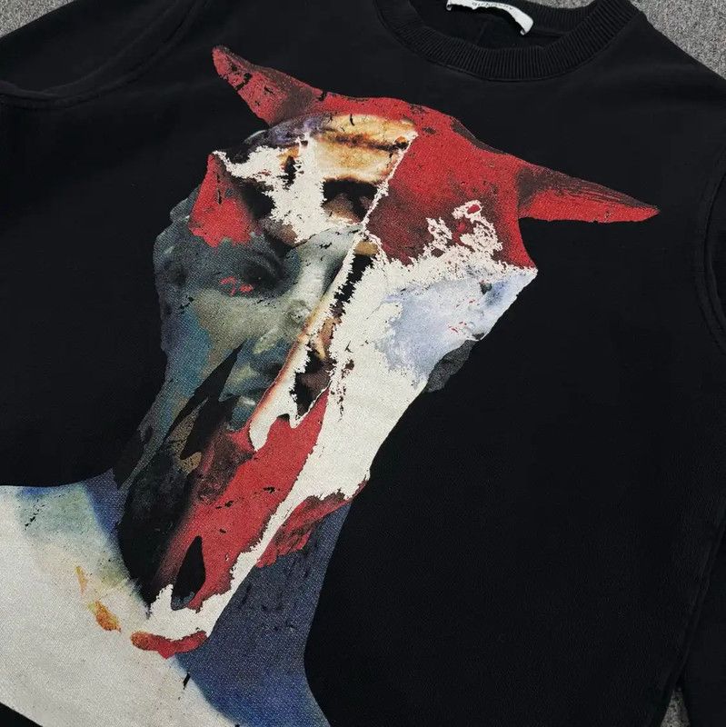 Givenchy Givenchy Black Cotton Men's Sweatshirt with Art Print 0089 Size US S / EU 44-46 / 1 - 3 Thumbnail