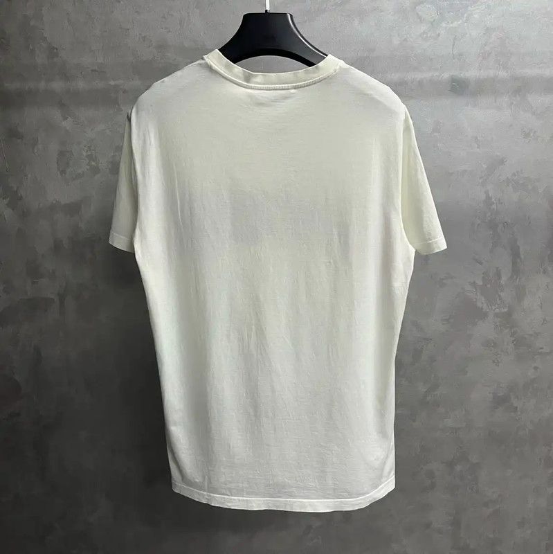 Givenchy Givenchy White Cotton Men's T-shirt with Logo 0089 Size US L / EU 52-54 / 3 - 2 Thumbnail