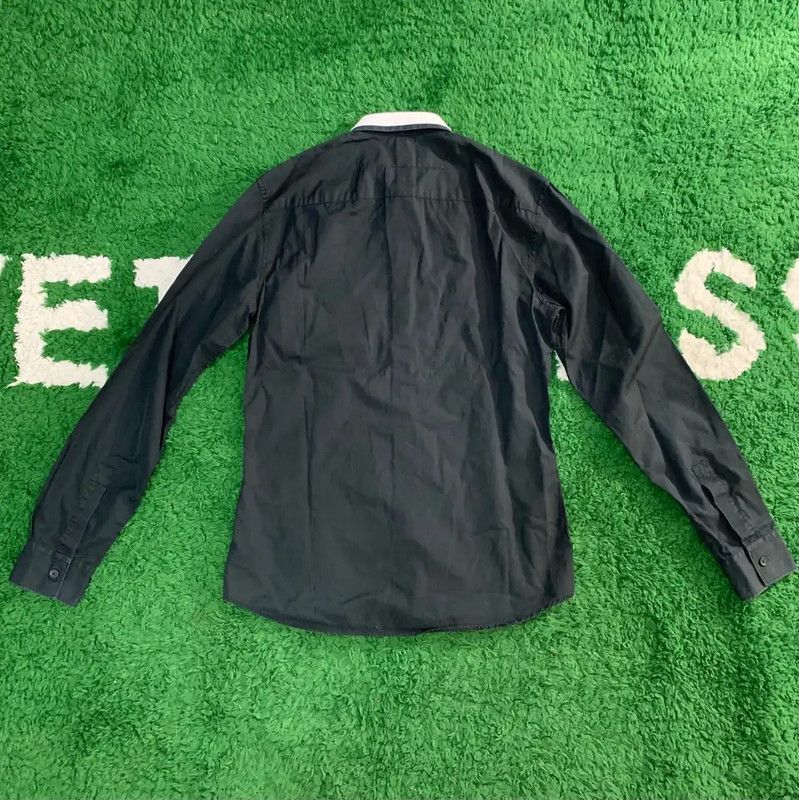 Givenchy Givenchy Black Cotton Men’s Shirt with Star Collar 0089 Size US M / EU 48-50 / 2 - 2 Thumbnail