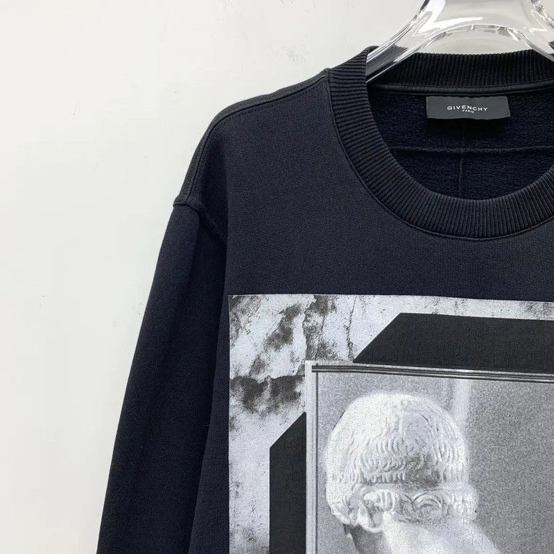 Givenchy Givenchy Black Cotton Graphic Long Sleeve Sweatshirt 0089 Size US S / EU 44-46 / 1 - 3 Thumbnail