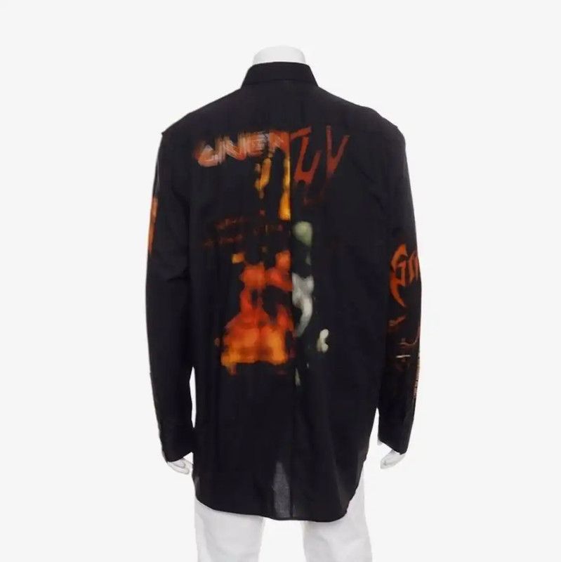 Givenchy Givenchy Black Graphic Cotton Shirt for Men 0089 Size US M / EU 48-50 / 2 - 3 Thumbnail