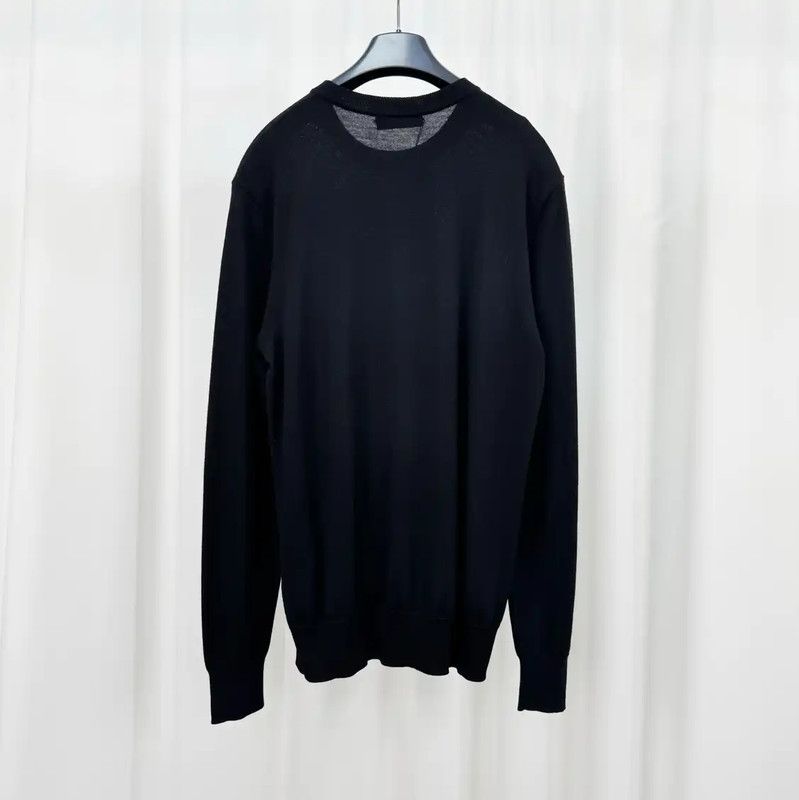 Givenchy Givenchy Black Wool Logo Long Sleeve Knit Sweater 0089 Size US M / EU 48-50 / 2 - 2 Thumbnail