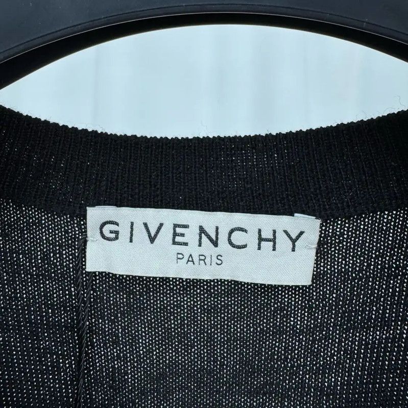 Givenchy Givenchy Black Wool Logo Long Sleeve Knit Sweater 0089 Size US M / EU 48-50 / 2 - 5 Thumbnail