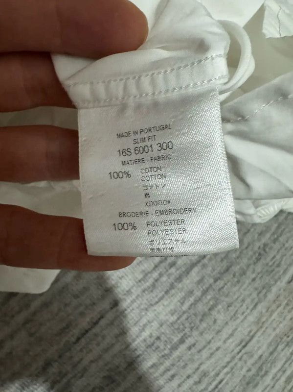 Givenchy Givenchy White Cotton Embroidered Logo Shirt 0089 Size US S / EU 44-46 / 1 - 4 Thumbnail