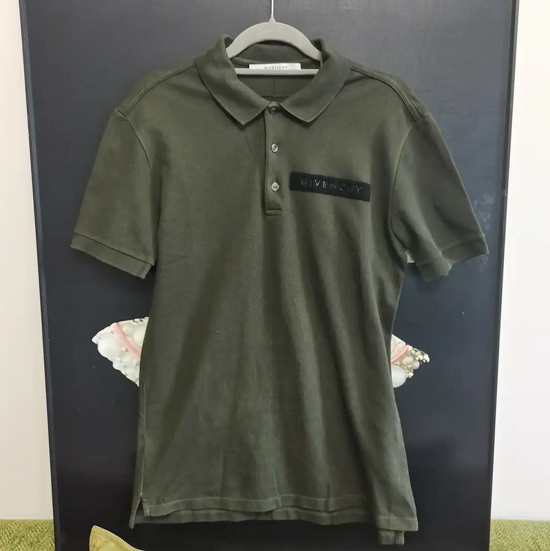 Givenchy Givenchy Men's Dark Green Short Sleeve Polo 0089 Size US S / EU 44-46 / 1 - 2 Thumbnail