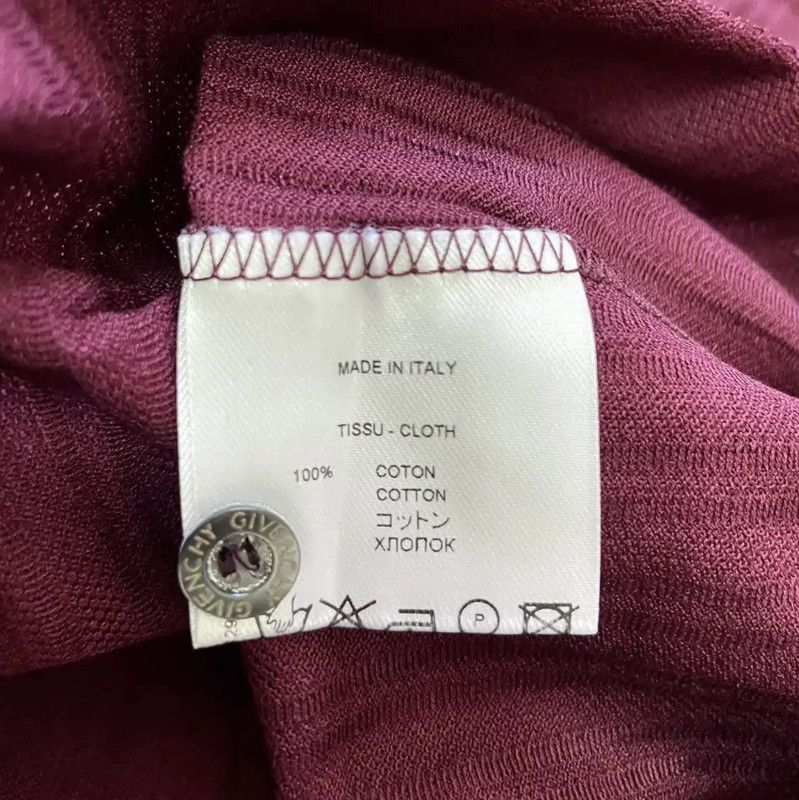 Givenchy Givenchy Men's Burgundy Cotton Polo Shirt 0089 Size US M / EU 48-50 / 2 - 5 Thumbnail