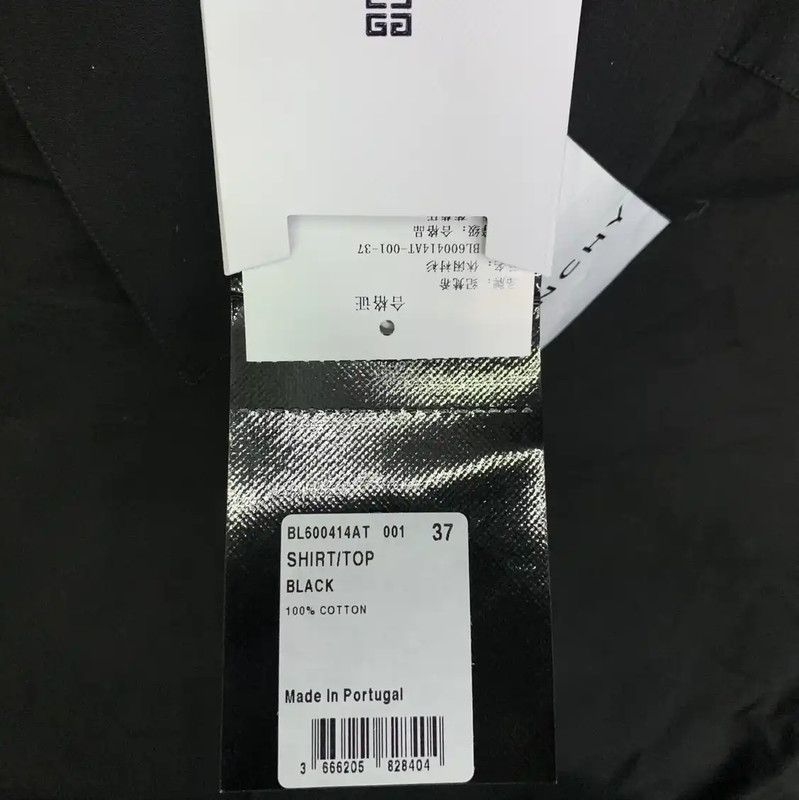 Givenchy Givenchy Black Cotton Long Sleeve Shirt 0089 Size US M / EU 48-50 / 2 - 4 Thumbnail