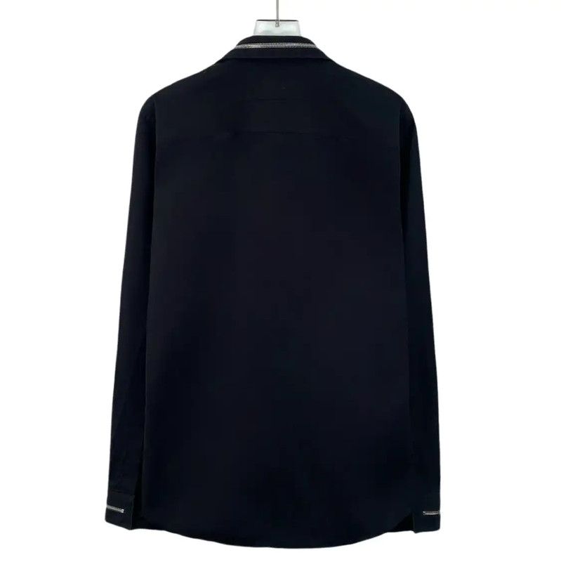 Givenchy Givenchy Black Cotton Long Sleeve Shirt 0089 Size US M / EU 48-50 / 2 - 2 Thumbnail