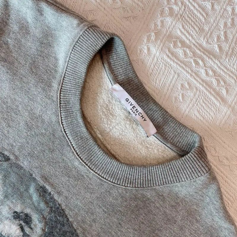 Givenchy Givenchy Men's Light Gray Cotton Blend Sweatshirt 0089 Size US S / EU 44-46 / 1 - 3 Thumbnail