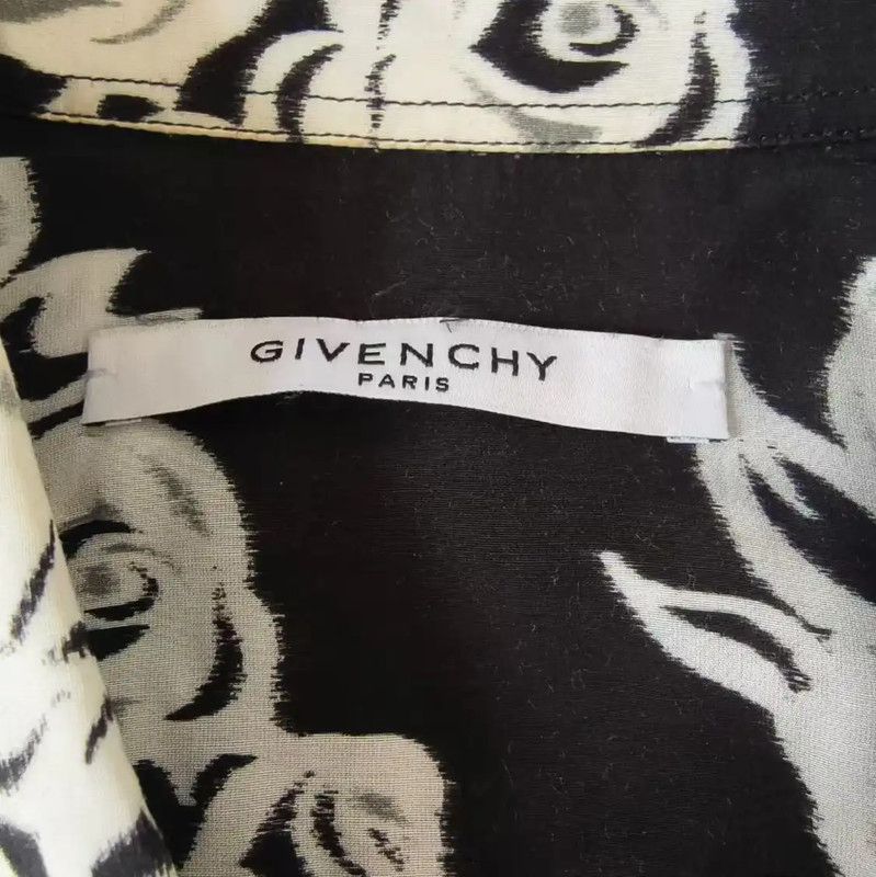 Givenchy Givenchy Black Floral Print Long Sleeve Shirt 0089 Size US S / EU 44-46 / 1 - 3 Thumbnail