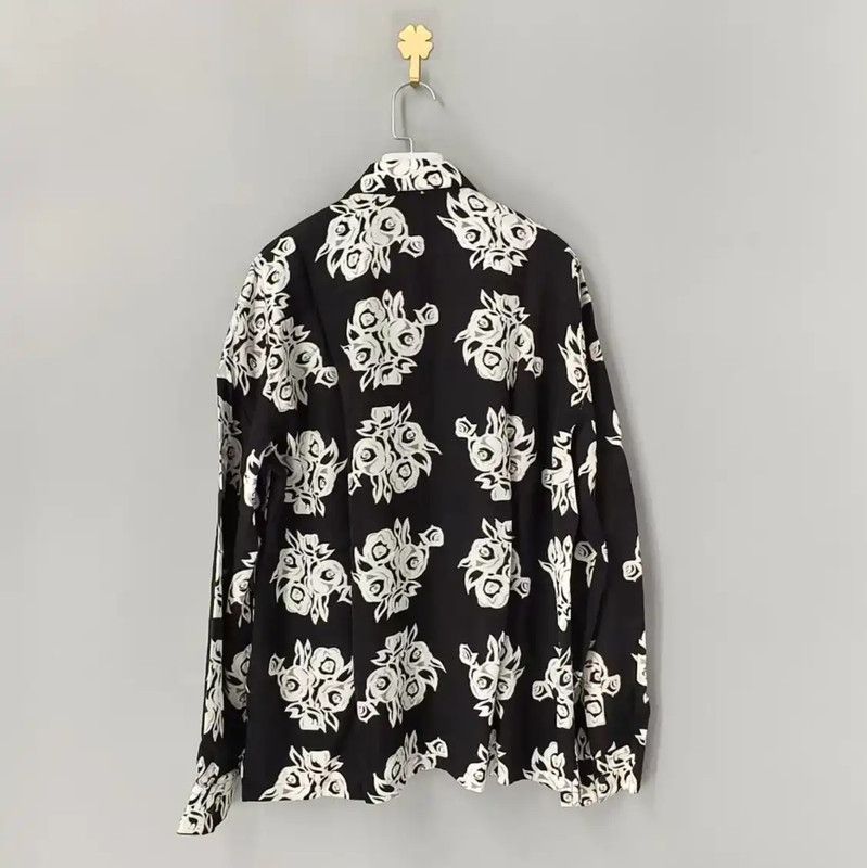 Givenchy Givenchy Black Floral Print Long Sleeve Shirt 0089 Size US S / EU 44-46 / 1 - 2 Thumbnail